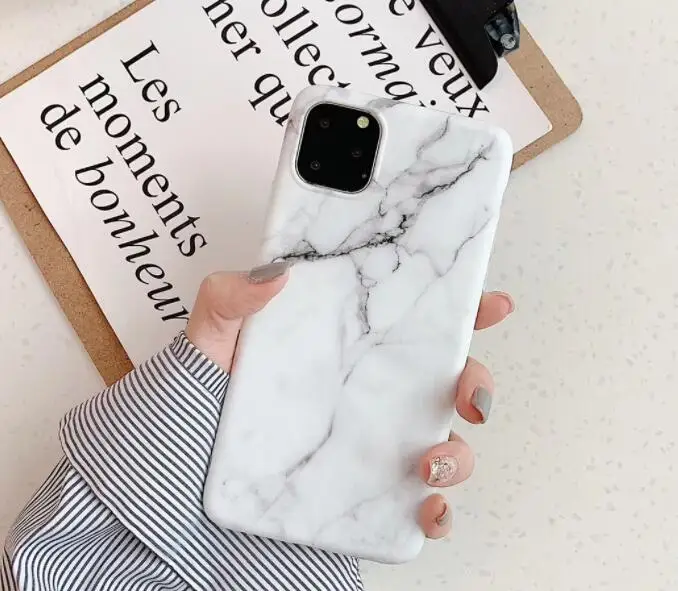 Чехол для Iphone 11 Pro Max XR X XS MAX 8 7 8P 6 мрамор Мягкий ТПУ природный гранитный камень рок роскошный модный чехол 10 шт