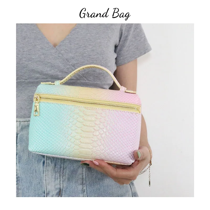 Fashion Service Pattern Leather Small Clutch Bag Leather Portable Hand Bag Purse women handbag