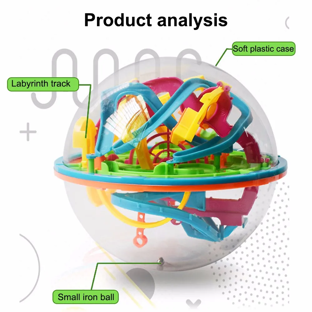 100 138 шаг 3D Сферический лабиринт мяч развивающие игрушки пазлы игрушки детские развивающие игрушки дети баланс логика способность обучение сложные барьеры игра