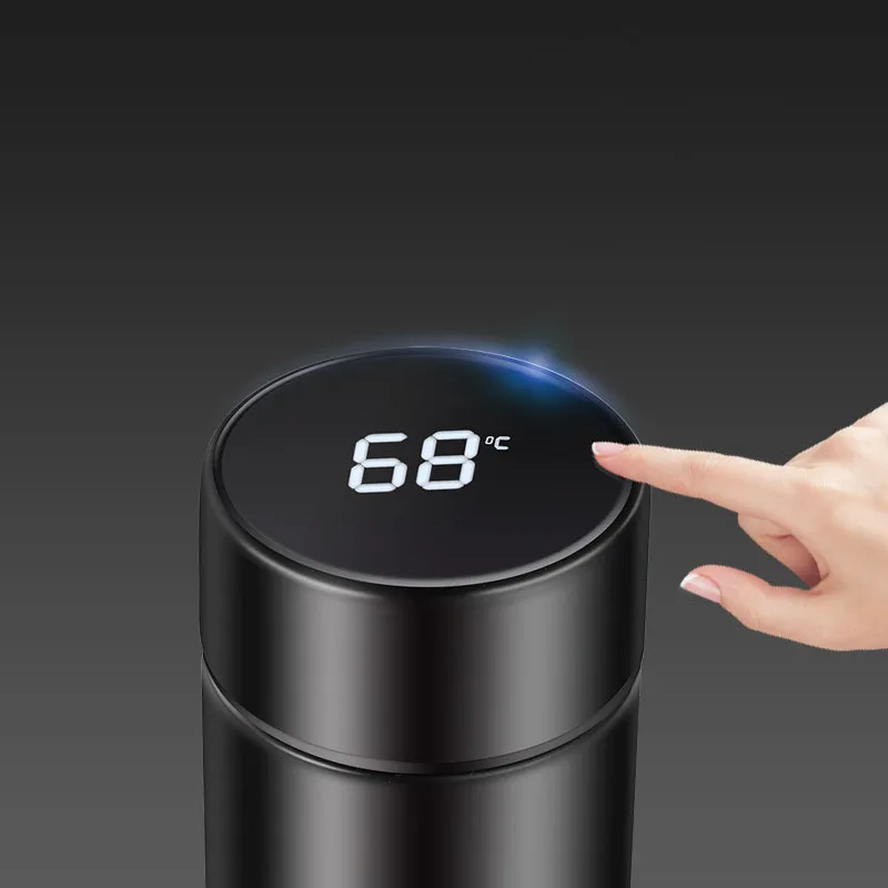 

New Smart thermos Bottle Double Wall Insulated Vacuum Flask Stainless Steel Water Cup With LCD Touch Screen Waterproof Gift Cups
