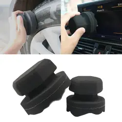 Car Polishing Waxing Sponge Hexagonal Grip Applicator Car Detailing Hand Tire Wax Sponge High Density Foam Sponge For Auto
