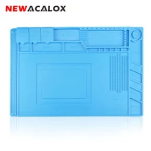 NEWACALOX 1 шт. 45x30 см теплоизоляция силиконовый коврик стол Магнитный кремнезем паяльная станция техническое обслуживание платформа для ремонта BGA