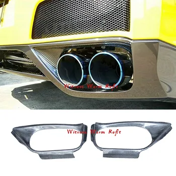 

For GTR35 Exhaust Cover Carbon Fiber Exhaust Surround for Nissan GTR R35 Rear bumper Lip Exhaust Tip Cover 2008 2009 2010 2011
