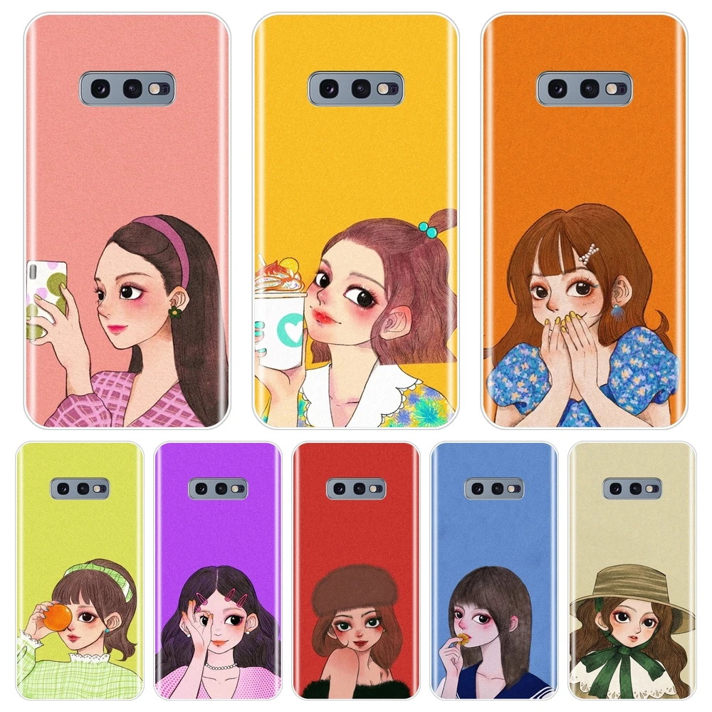 Чехол для телефона Samsung Galaxy S10 Plus силиконовый мягкий симпатичный чехол накладка