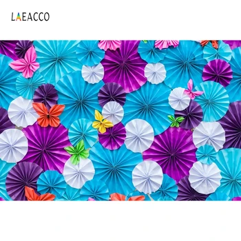 

Laeacco Paper Flowers Wall Party Decoration Wedding Kid Portrait Photography Backgrounds Photographic Backdrops For Photo Studio