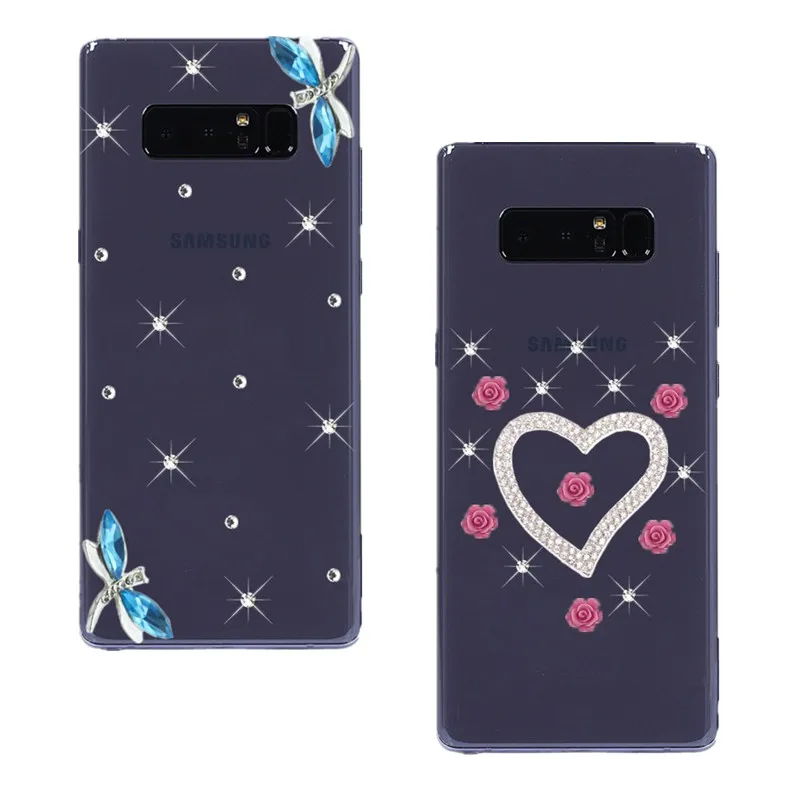 Для samsung Galaxy Note 8 9 S8 S9 S10 A7 A9 2018 A8 A6 плюс J7 Neo J8 J3 J4 J6 J2 Pro A2 Core со стразами чехол |
