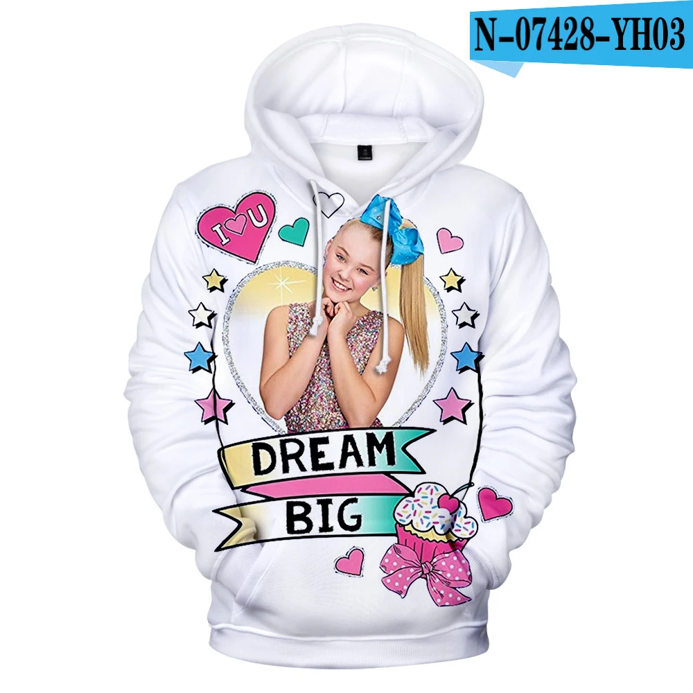 JOJO SIWA толстовки с 3D принтом для женщин/мужчин с длинным рукавом толстовки с капюшоном Лидер продаж Популярные уличные толстовки на заказ - Цвет: 7