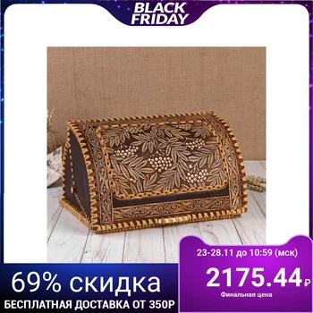 

Bread box "Ryabinushka", helmet, 28 × 19 × 16 cm, birch bark 1199316