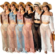 Package hip Cover Up Beach Woman Crochet Robe De Plage Tassel Mesh Swimsuit Skirt Hollow Swimwear Cover Ups Women Trend Pareos Package hip Cover Up Beach Woman Crochet Robe De Plage Tassel Mesh Swimsuit Skirt Hollow Swimwear Cover Ups Women Trend Pareos