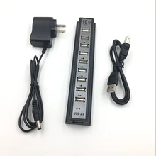 10 portas usb hub multi divisor usb ue/eua plug adaptador de alimentação multifunction múltiplo expansor 2.0 hub usb com cabo para pc