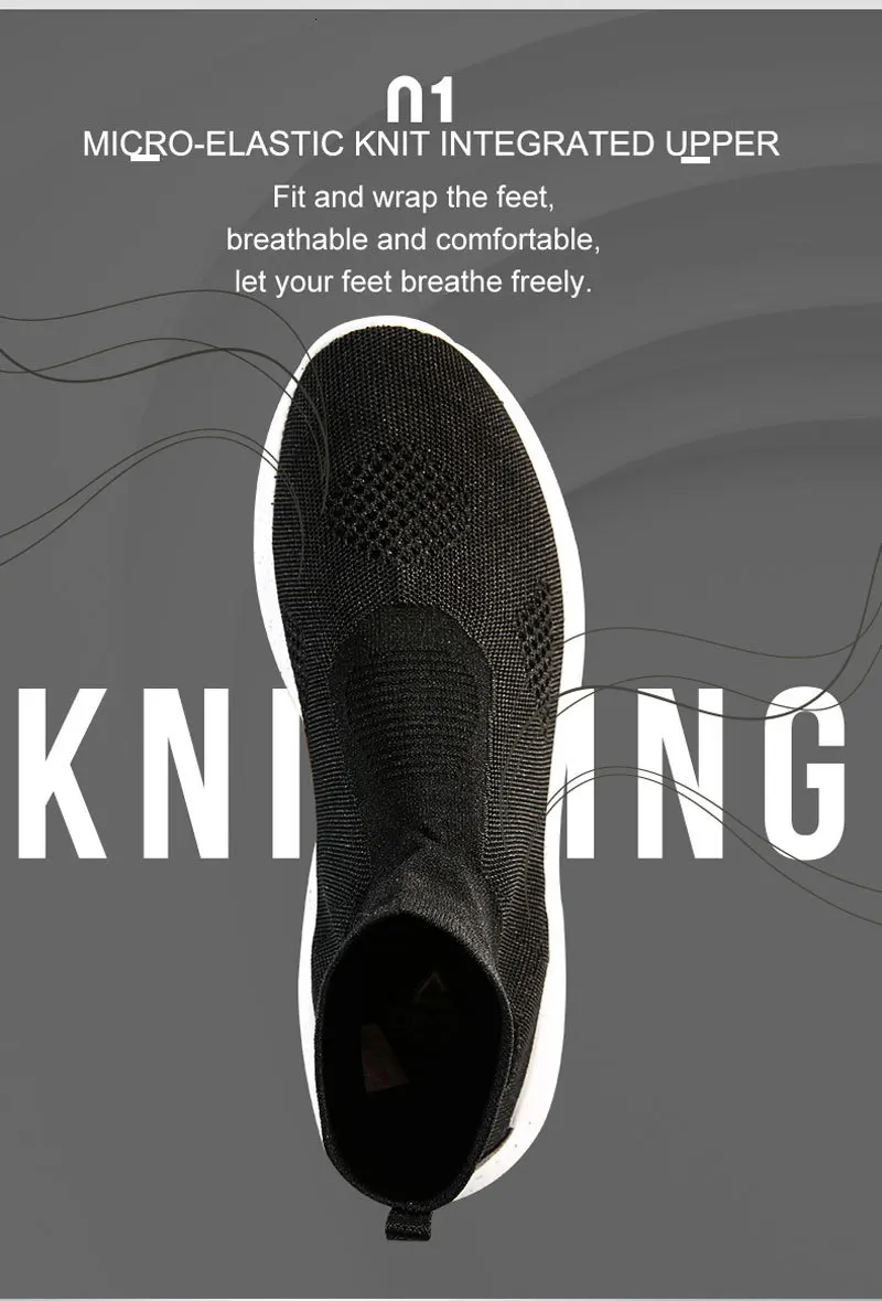 Пик тренд высокого класса slip-on сапоги удобные дышащие уличные для улицы и Досуга кроссовки пара прогулочная обувь