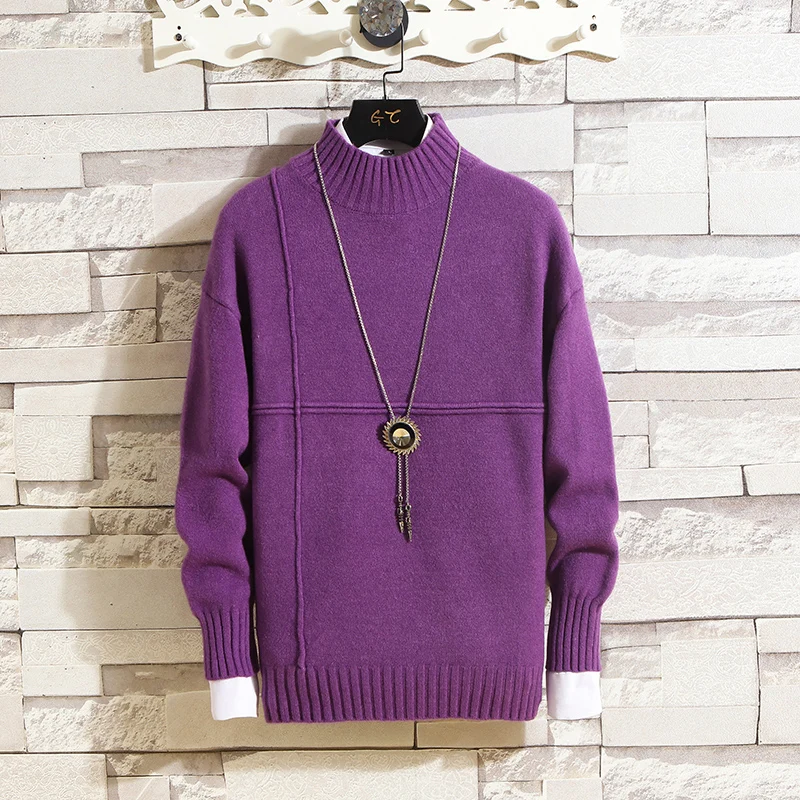 Winter Men Sweater 2019 Men Turtleneck Casual Sweater Men's Slim Fit Brand Thick Warm Knitted Pullovers Male Knitwear Pull Homme Winter Men Sweater 2019 Men Turtleneck Casual Sweater Men's Slim Fit Brand Thick Warm Knitted Pullovers Male Knitwear Pull Homme