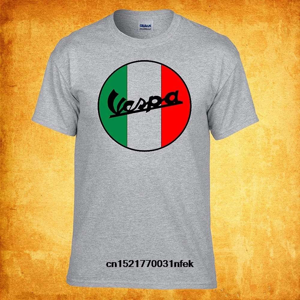 Мужская футболка Классическая Веселая серая Vespa для скутера новинка