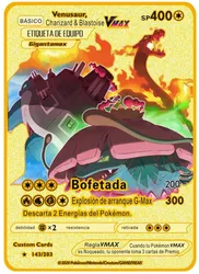 Carte de jeu Pokemon espagnol en métal doré brillant, Charizard Vmax Mewtwo GX, étiquette de combat d'équipe, série de commande, cadeau de noël pour enfant, nouvelle collection 