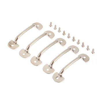 

5pcs Drawer Pull Handle Silver Knobs 60mm*15mm Zinc Alloy Cabinet Cupboard Kitchen Bookcase Decorative Furniture Hardware screws