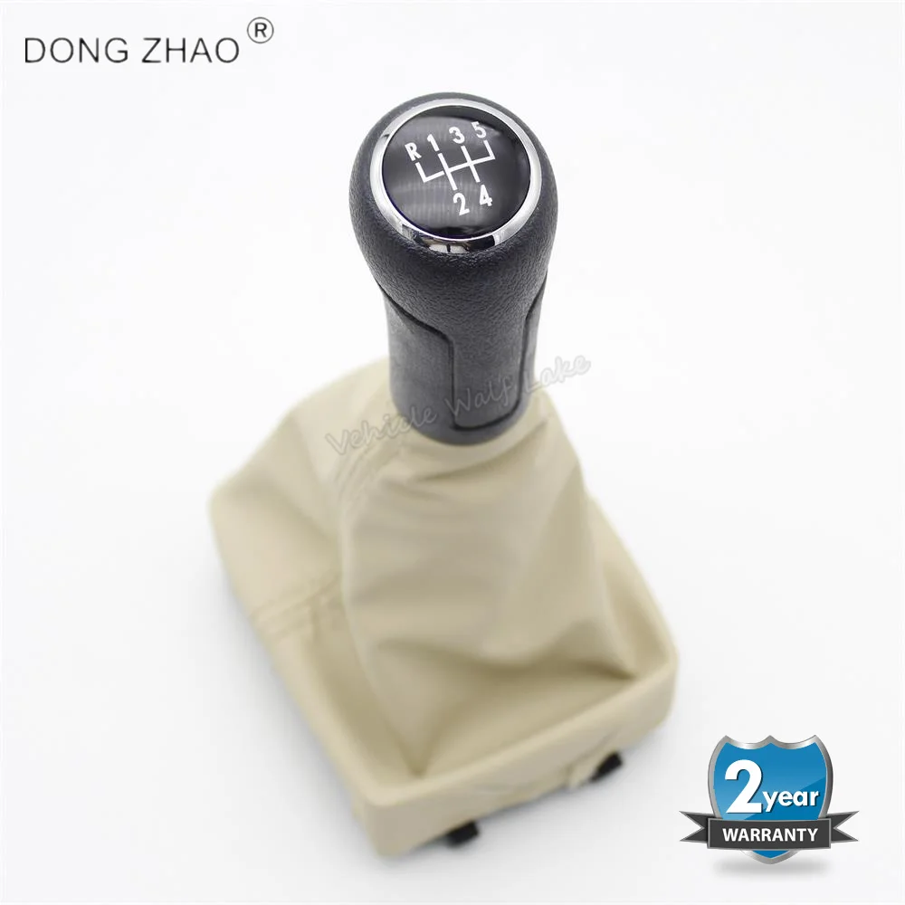 

For VW Polo 9N 9N2 GTI 2002 2003 2004 2005 2006 2007 2008 2009 2010 Car-Styling 5 Speed Gear Shift Knob Gaitor Leather Boot