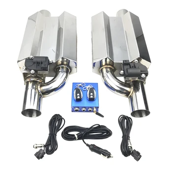 

Car exhaust muffler for BMW E90 E46 304 stainless steel electric remote control switch deep sound exhaust pipe + double tail