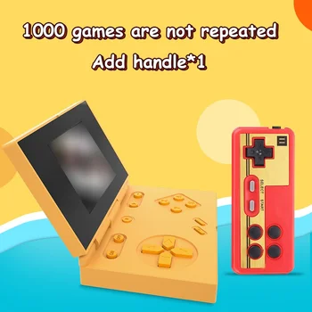 

Lithium Battery 800 MAh Black + Handle Double Retro Game Console Mini NES Handheld Game Console FC Flip Game Handheld