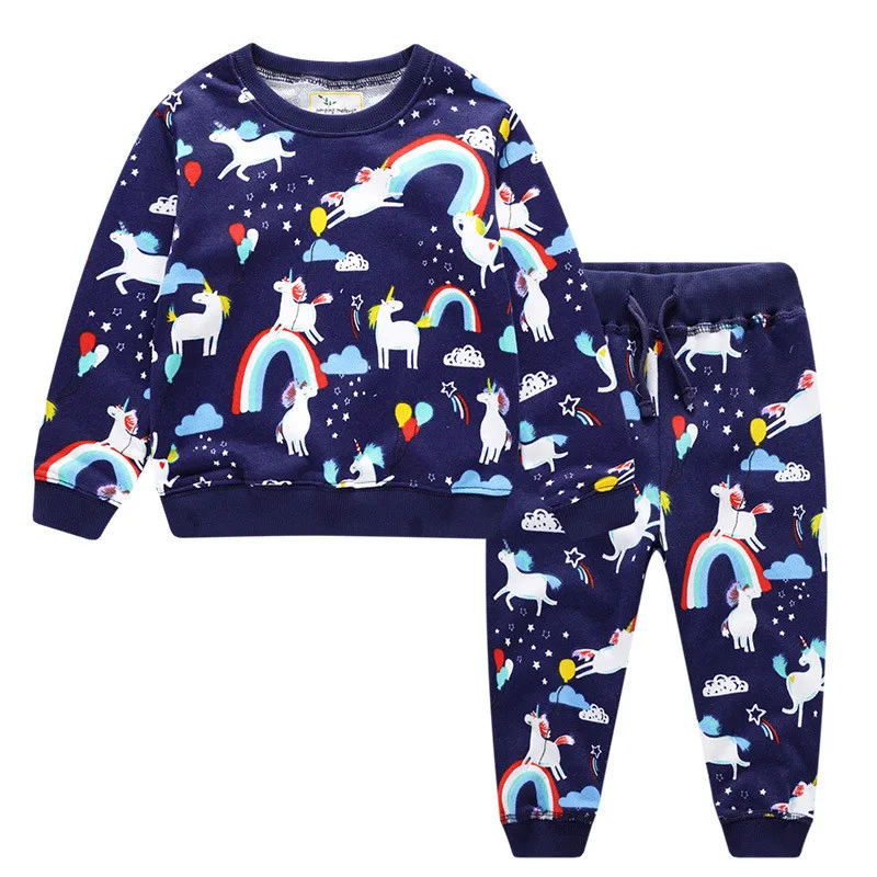 

SAILEROAD 2-7 Years Cartoon Unicorn Autumn Suit for Boy Cotton Child Kids Outfits Suits Shirts Pants for Toddler Sweatshirt Sets