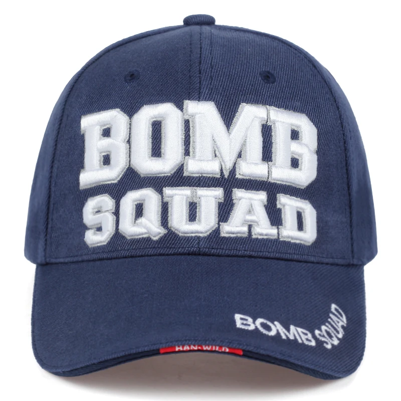 Высокое качество BOMB SQUAD 3D вышитая бейсбольная кепка модная хип-хоп Спортивная Кепка мужская хлопковая Повседневная Кепка регулируемые солнечные шапочки