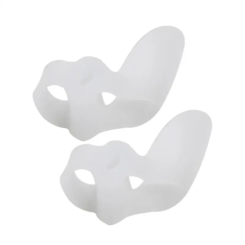 1 Pair Silicone Gel Foot Fingers Two Hole Toe Separator Silicone Toe Separator Corrector Thumb Feet Care Adjuster hallux TSLM1