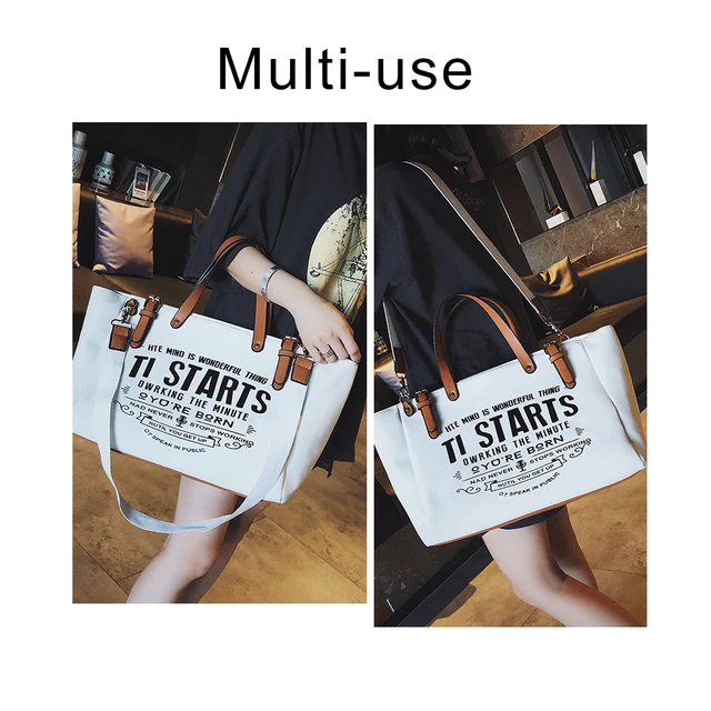 Casual Women Solid Shoulder Bag Fashion Female Canvas Portable Handbags High Quality Large capacity Tote Bags
