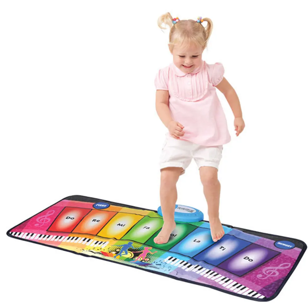 Электронный ковер фортепиано игрушки Радуга для детей ползать Подушка Playmat музыка