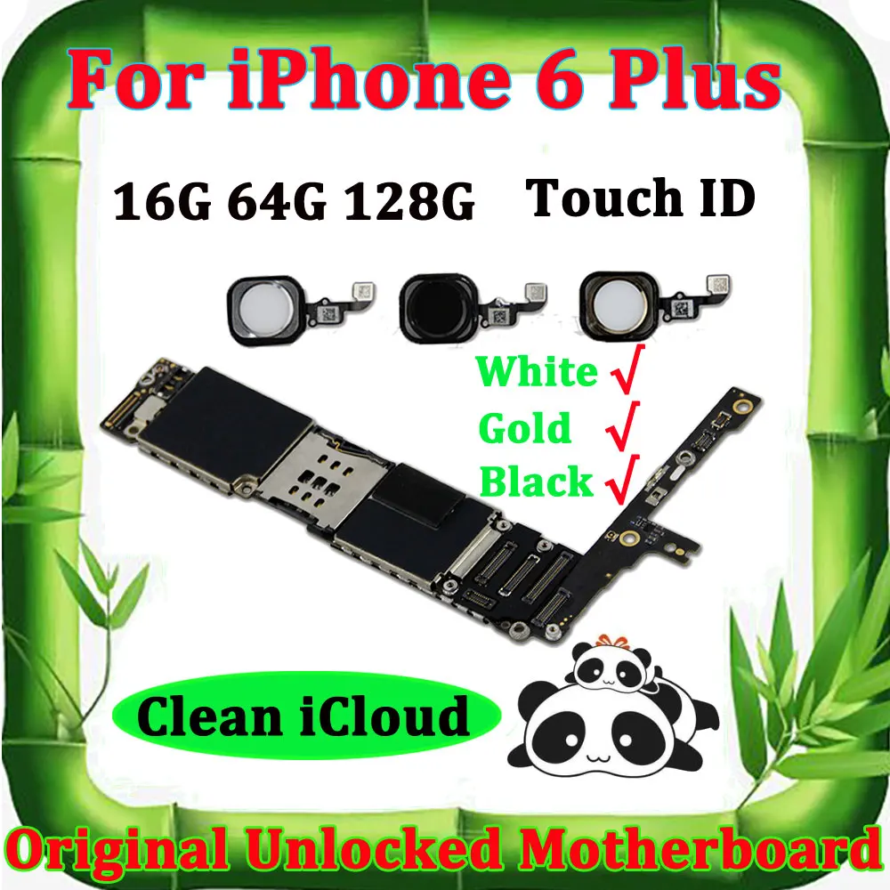 Оригинальная материнская плата для iPhone 6 Plus 6 P 5,5 дюймов с/без Touch ID разблокированная материнская плата IOS 6plus материнская плата без iCloud