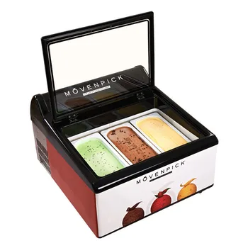 Buy Commercial Ice Cream Freezer Desktop RefrigeratorFrozen Dessert Display Refrigerator Ice Counter Cabinet