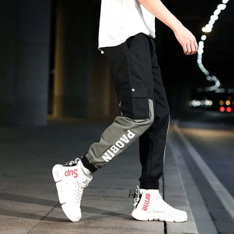 

Spring And Summer-MEN'S Casual Pants Fashion National Trends Bib Overall Young MEN'S Students Ankle Banded Pants K105