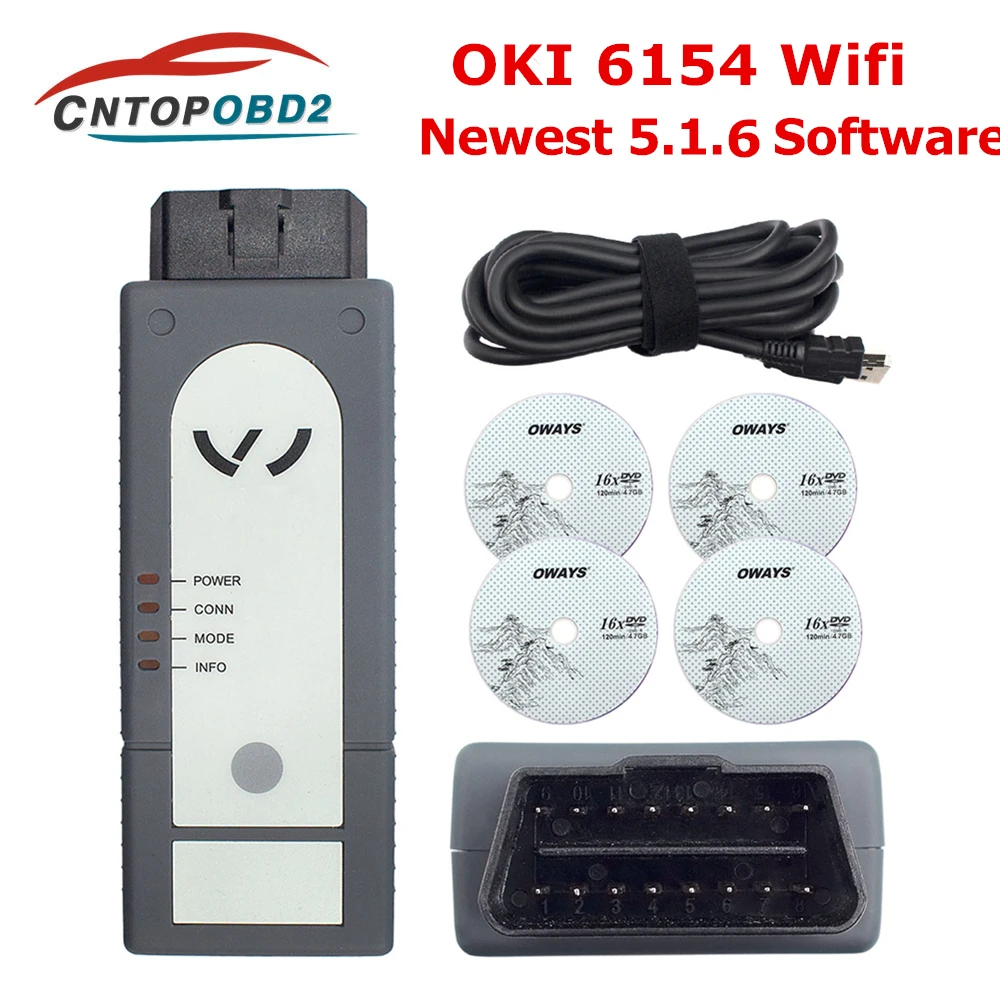 Лучший ODIS 6154 V5.1.6 оригинальный OKI полный чип WiFi AMB2300 OBD2 автомобильный