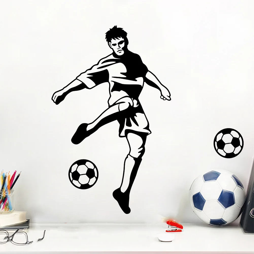 Self-Adhesive Wall Stickers Kick Football Wall Stickers Male Star Living Room Bedroom TV Background BOY'S Dormitory Wall Sticker