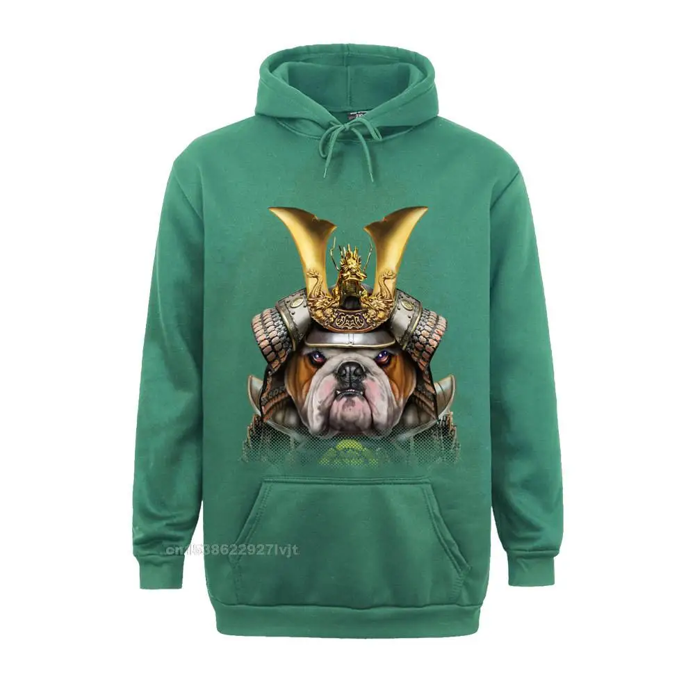 Casual T Shirts Party Short Sleeve Fitted Crewneck 100% Cotton Fabric Tops Tees Classic Top T-shirts for Students NEW YEAR DAY English Bulldog Warrior wearing Japanese Samurai Armor Premium T-Shirt_318 green