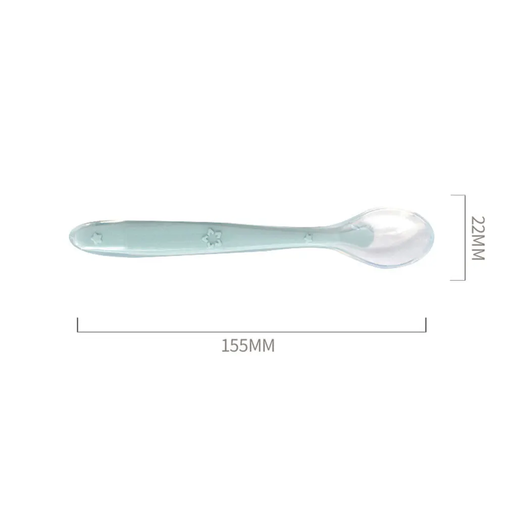 2pcs Baby Spoons Feeding Dishes Tableware For Children Flatware Cutlery Spoon Silicone Feeding Soft Head Spoon Feeding