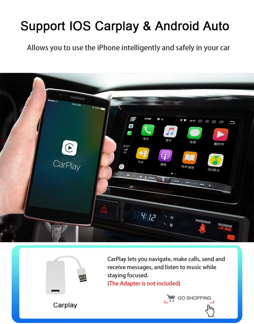 Discount NaviFly Din 2G+32G Android 9.1 Car DVD Radio player for Fiat Doblo 2016 2017 GPS Navigation 7708IC TDA7851 WIFI Bluetooth 20