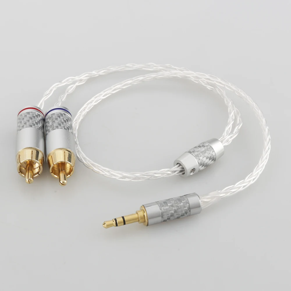 

New RCA Cable HiFi Stereo 3.5mm to 2RCA Audio Cable AUX RCA Jack 3.5 Y Splitter for Amplifiers Audio Home Theater Cable R