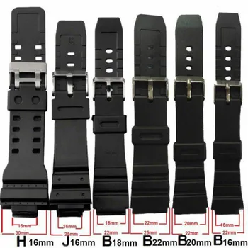 

For casio Watches Watchband Silicone Rubber Bands EF Replace Electronic Wristwatch Band Sports Watch Straps 16mm 18mm 20mm 22mm