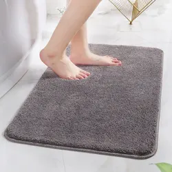 Cake Velvet Solid Color Floor Mat Carpet Bathroom Toilet Door Mat Absorbent Non-slip Mat Bedroom Floor Mat Bathroom Mat