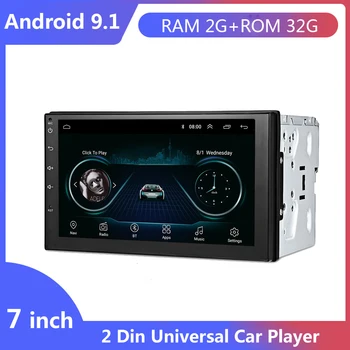 

2 Din 7" Universal Android 9.1 2G+32G Car Radio stereo Auto Multimedia Video Player GPS Navigation USB 2din Head Unit Autoradio