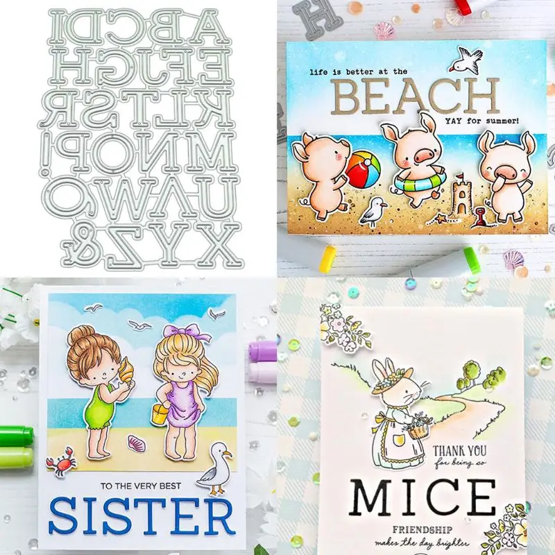 

1 Set Letter DIY Metal Cutting Dies Stencil Greeting Card Decor Scrapbooking Album Stamp Paper Card Art Crafts Decor