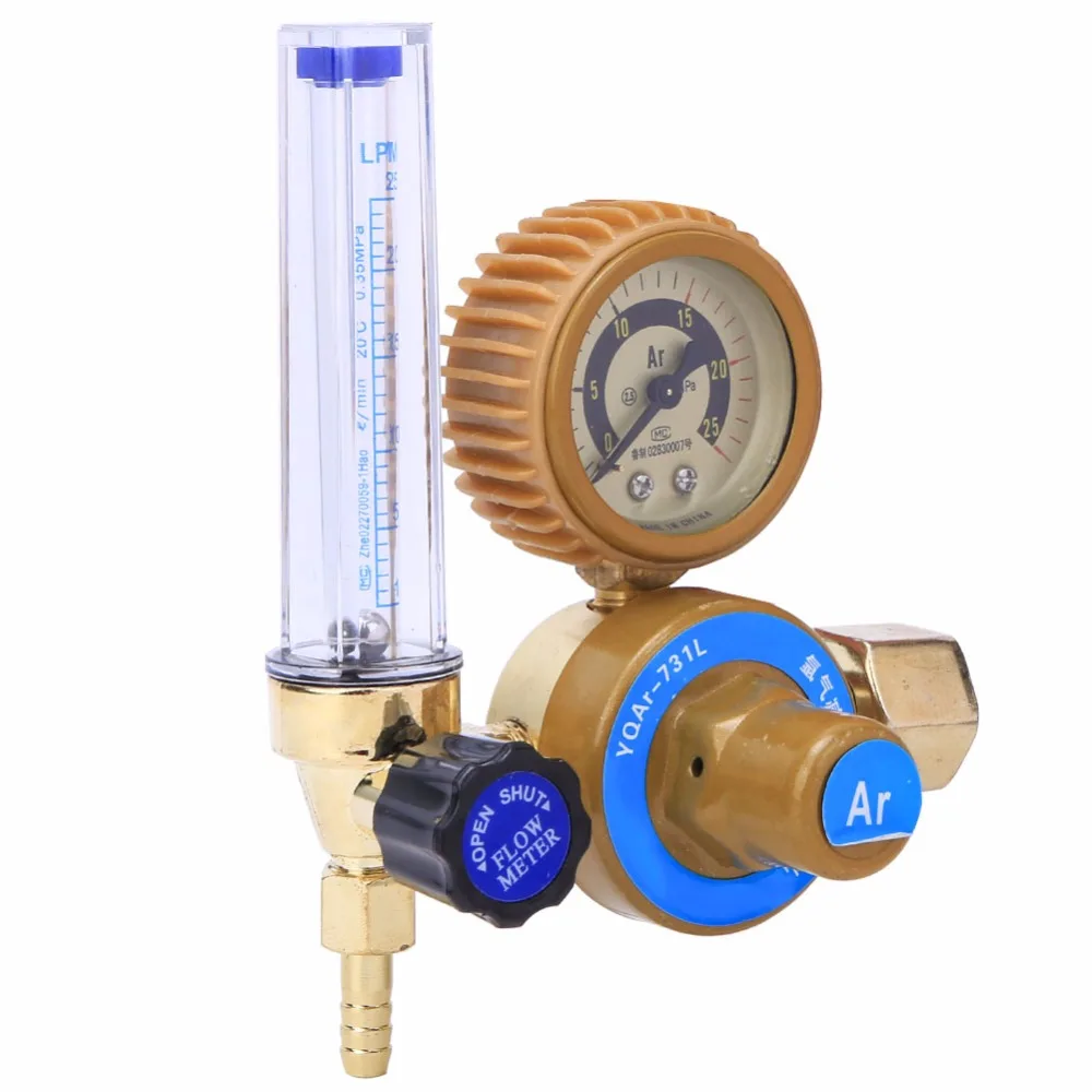 Maxmartt Argon Regulator,Argon CO2 Mig Tig Flow Meter Regulator Pressure Gauge Welder Parts