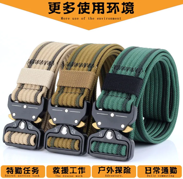 100Pcs/Lot New Quick-releasing For 3.8 Deduction Outside The Belt Tactical Nylon Belt Outdoor Training Belt Sport Belt