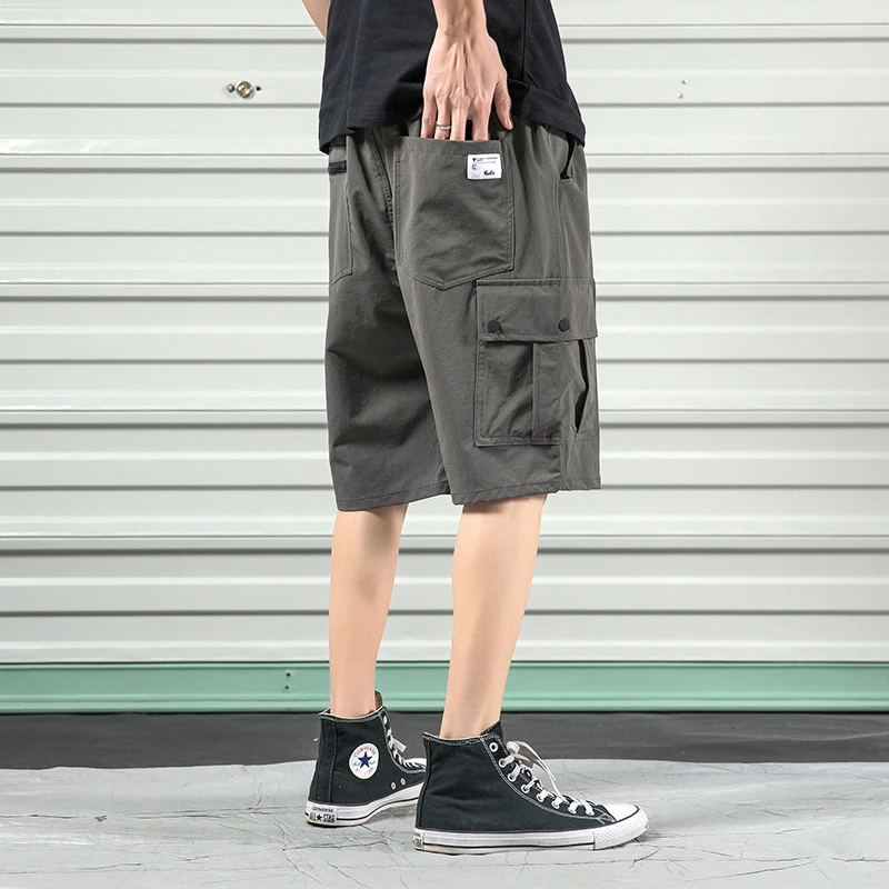 stretch waist shorts mens