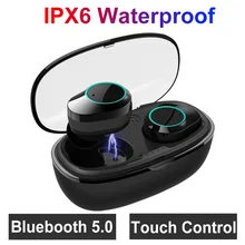 G05 TWS 5,0 Bluetooth 6D стерео наушники беспроводные наушники IPX6 Водонепроницаемая гарнитура наушники с сенсорным управлением чехол для зарядки PK G02
