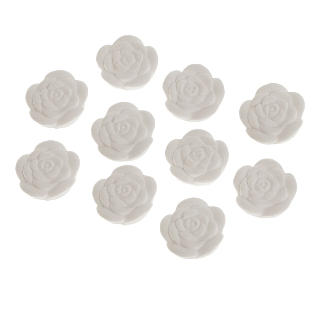 10pcs Rose Perfume Stone Aroma DIY Essential Oil Diffuser Home Air Freshener Aroma Fragrance Stone Solid Air Fresheners 
