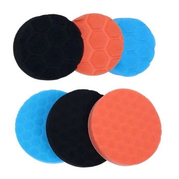 

6Pcs Hex-Logic Buff Buffering Polishing Pad Kit for Auto Car Polisher - 3Pcs 3 Inch & 3Pcs 7 Inch