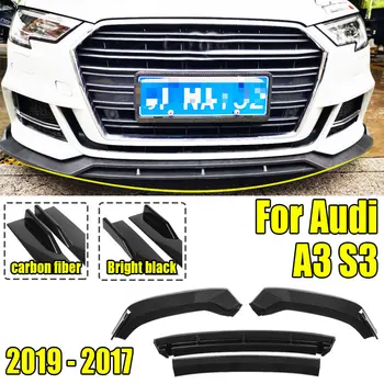 

For Audi A3 S3 2019 2018 2017 Car Front Bumper Splitter Lip Spoiler Diffuser Front Bumper Carbon Fiber Cover Trim Carbon Fiber