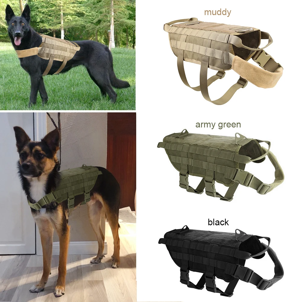 Поводок для собак жилет с поводком регулируемый нейлоновый, военный, тактический Хаунд К9 тренировочный патруль для маленьких средних больших собак овчарка