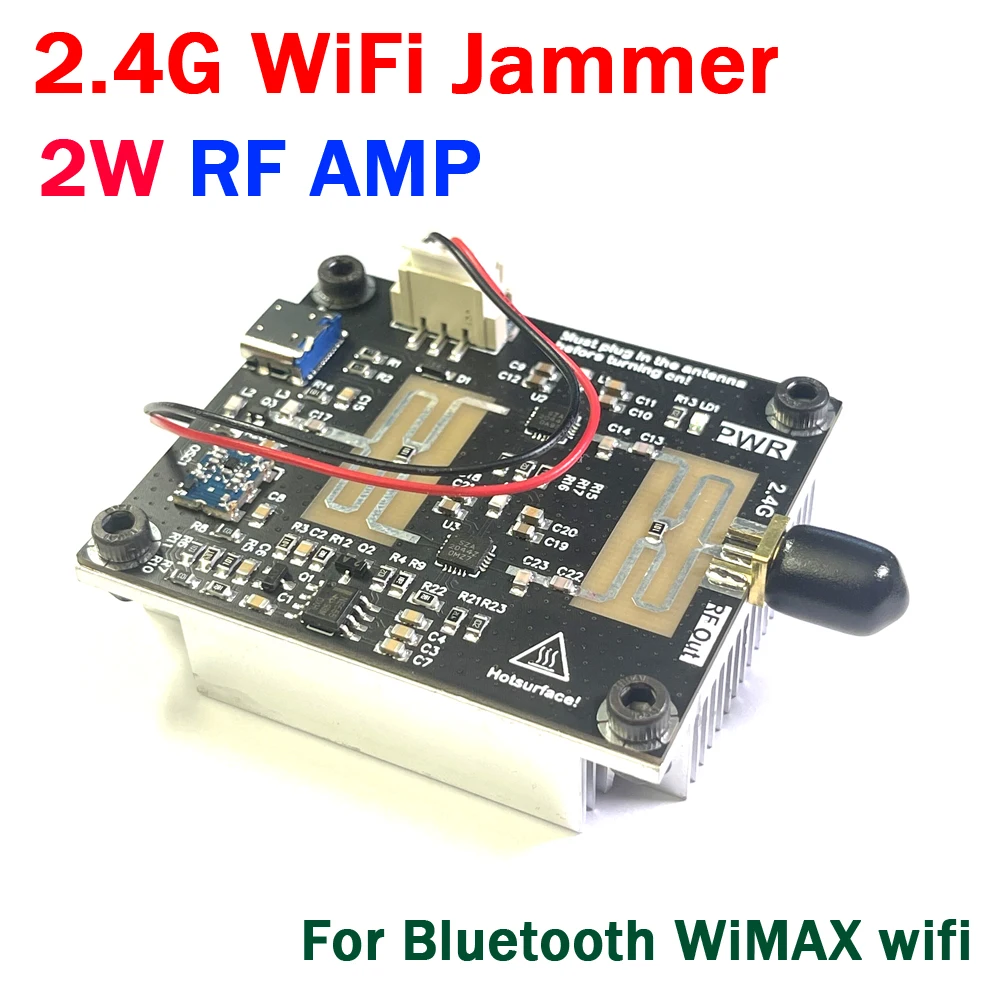 2.4g Wifi Sweep Frequency Jammer Shield Signal Interference 2w Rf