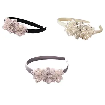 

Fashion Women Handmade Rhinestone Hair Hoop Simple Baroque Thin Headband Female Girls Headwear Decorations Accessories Gifts